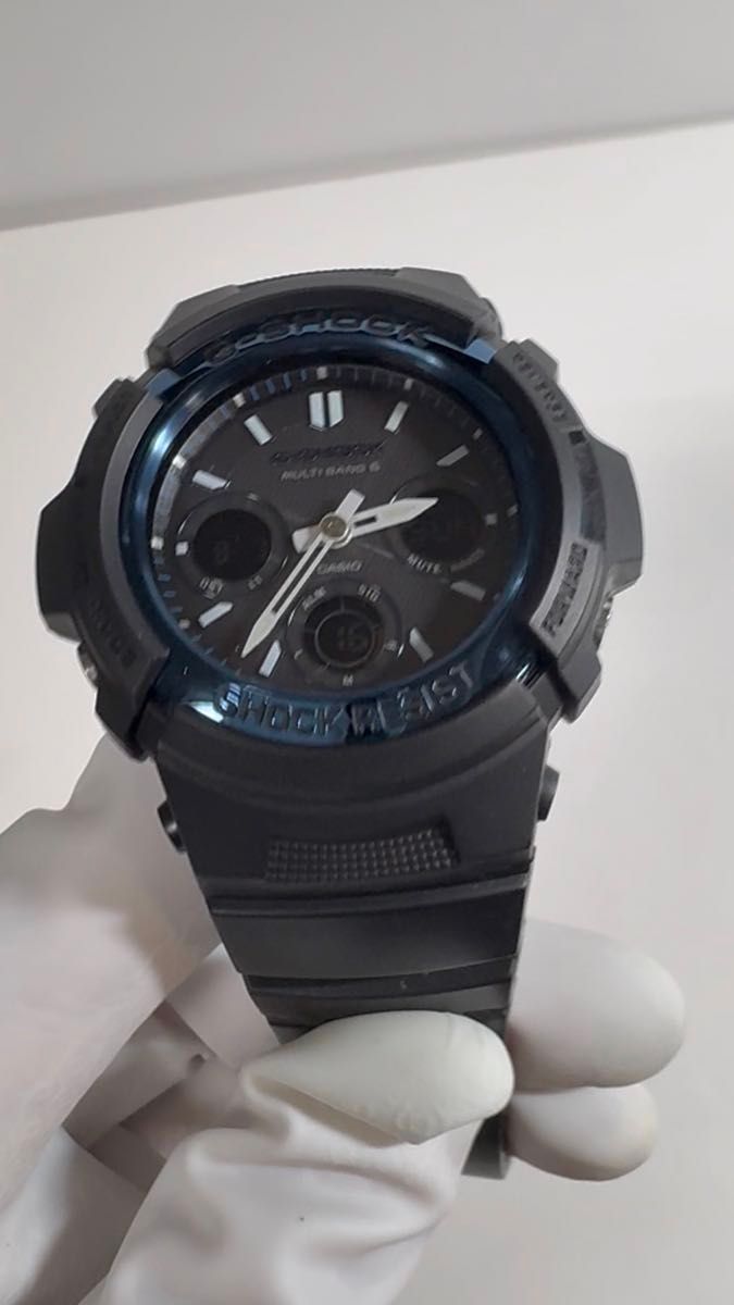 定番モデル・箱・取説付!CASIO・G-SHOCK・AWG-M100A-1AJF・ソーラー電波 ・ワールドタイム・20気圧防水