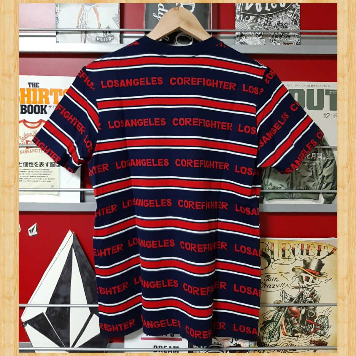 COREFIGHTER コアファイター ロゴボーダー Tシャツ S ネイビー COREFIGHTER コアファイター ロゴボーダー Tシャツ S ネイビー