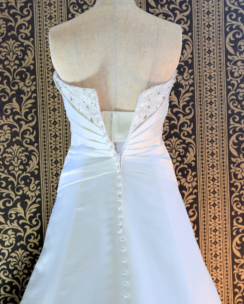  small size elegant mikado satin cloth. high class wedding dress 5 number ~7 number XS~S degree 