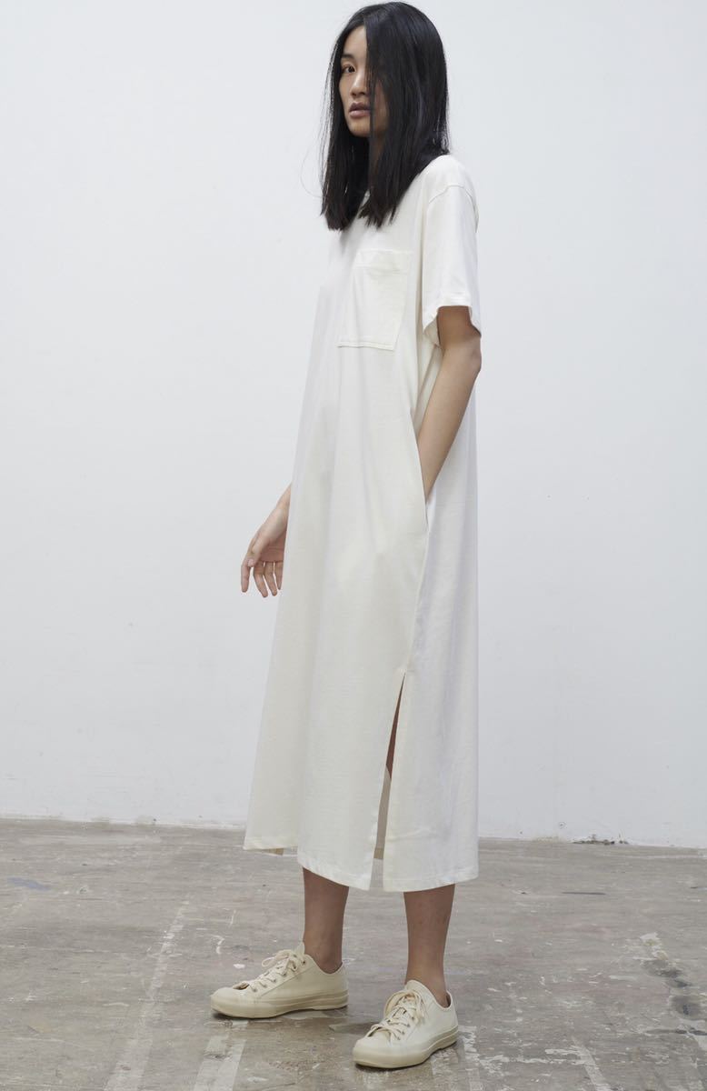 STUDIO NICHOLSON MERCERIZED COTTON SHORT SLEEVE JERSEY DRESS ロングワンピース スタジオ ニコルソン