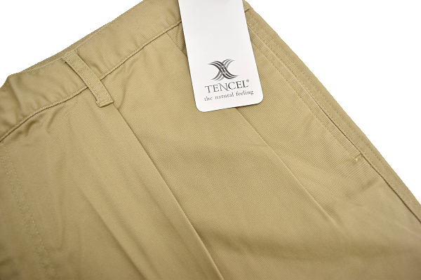 K-1663-1* new goods unused *VISBY vi s view * trousers beige easy two tuck soft . chino pants big size 100cm