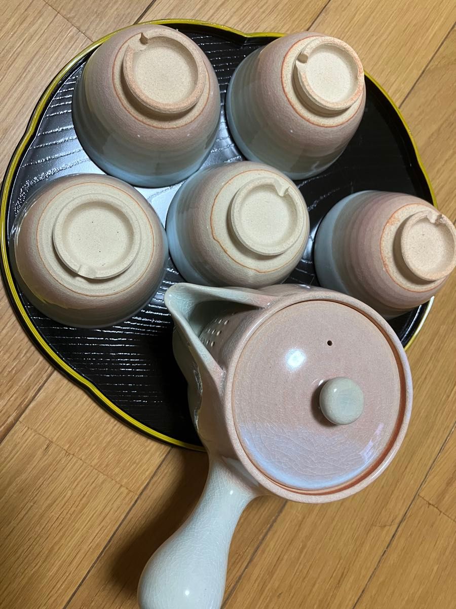 萩焼 煎茶五客揃と急須セット 萩焼きの急須セットと湯呑み 5客セット|Yahoo!フリマ(旧PayPay