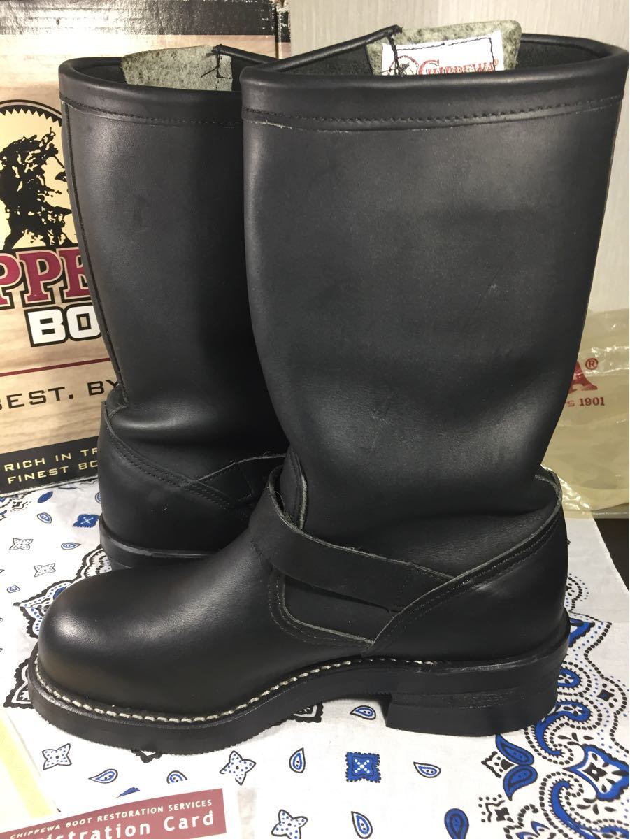 CHIPPEWAエンジニアブーツ5 1/2 E ブラック未使用チペワエンジニア