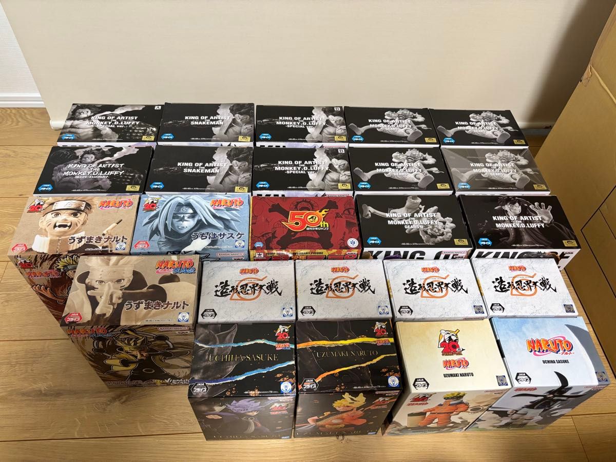 【全34体】 ワンピース ナルト フィギュア まとめ売りセット 未開封 KING of ARTIST 造形忍界大戦 ワンピース NARUTO