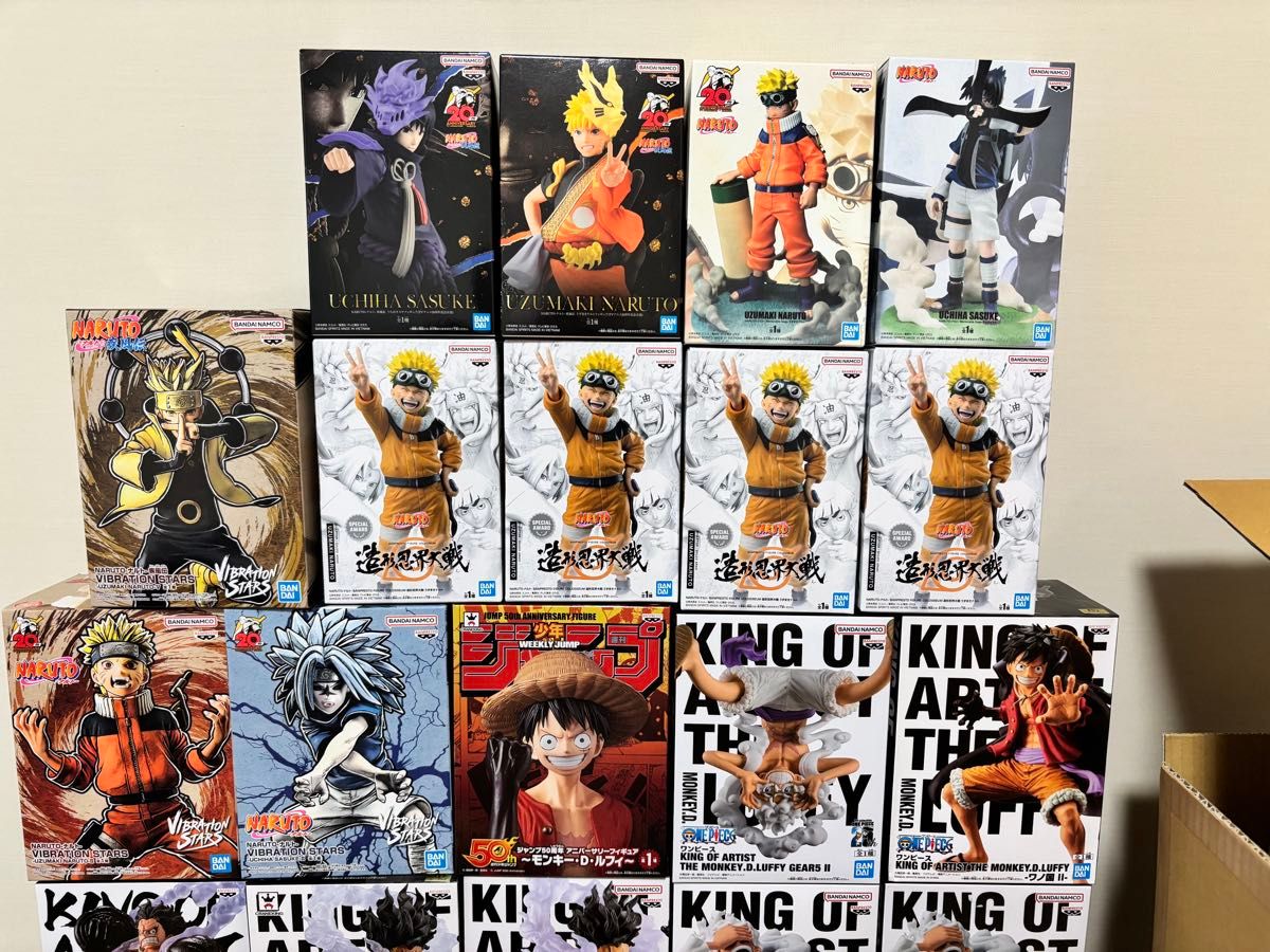 フィギュア プライズ まとめ売り 20個 ナルト ワンピース ニケ アルベドなど 未開封 KING of ARTIST 造形忍界大戦 ワンピース NARUTO