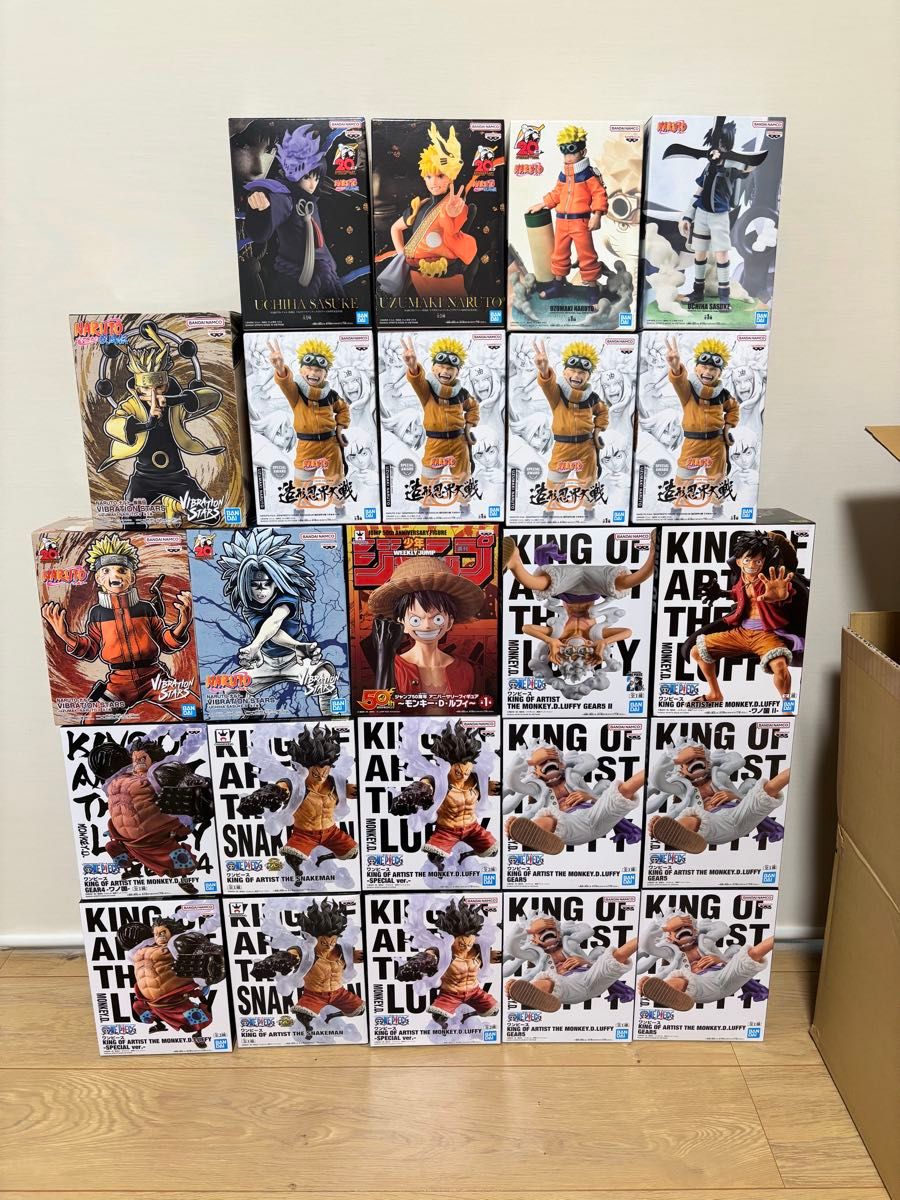 ワンピース ナルト フィギュア まとめ売り 未開封 KING of ARTIST 造形忍界大戦 ワンピース NARUTO