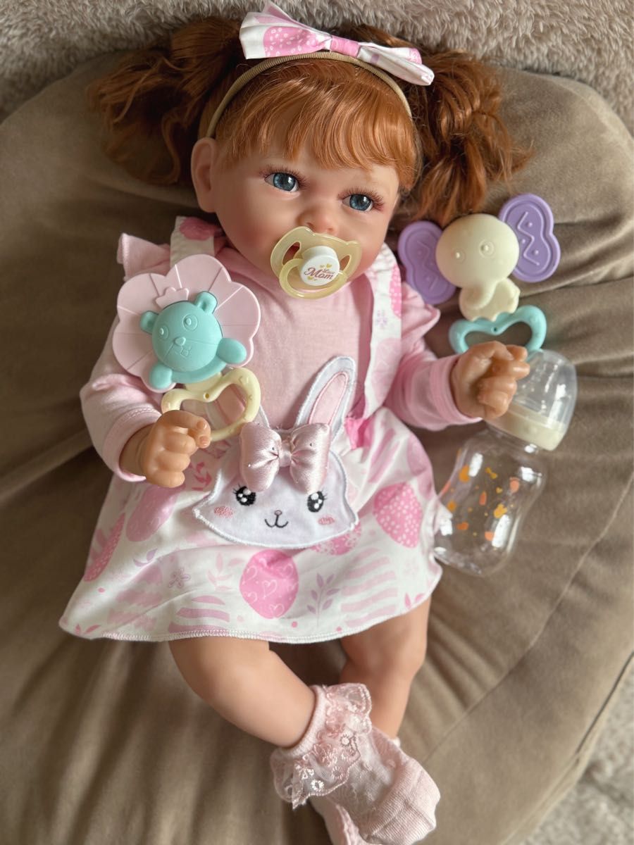 リボーンドール(ピンク帽子のベビーちゃん)20cmベビー 新品 BABESIDE リボーンドール 笑顔のぽっちゃりベビーちゃん