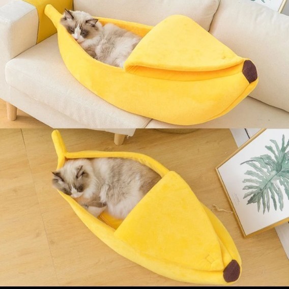 バナナベッド　Lサイズ　ペットハウス　犬　猫　ベッド　