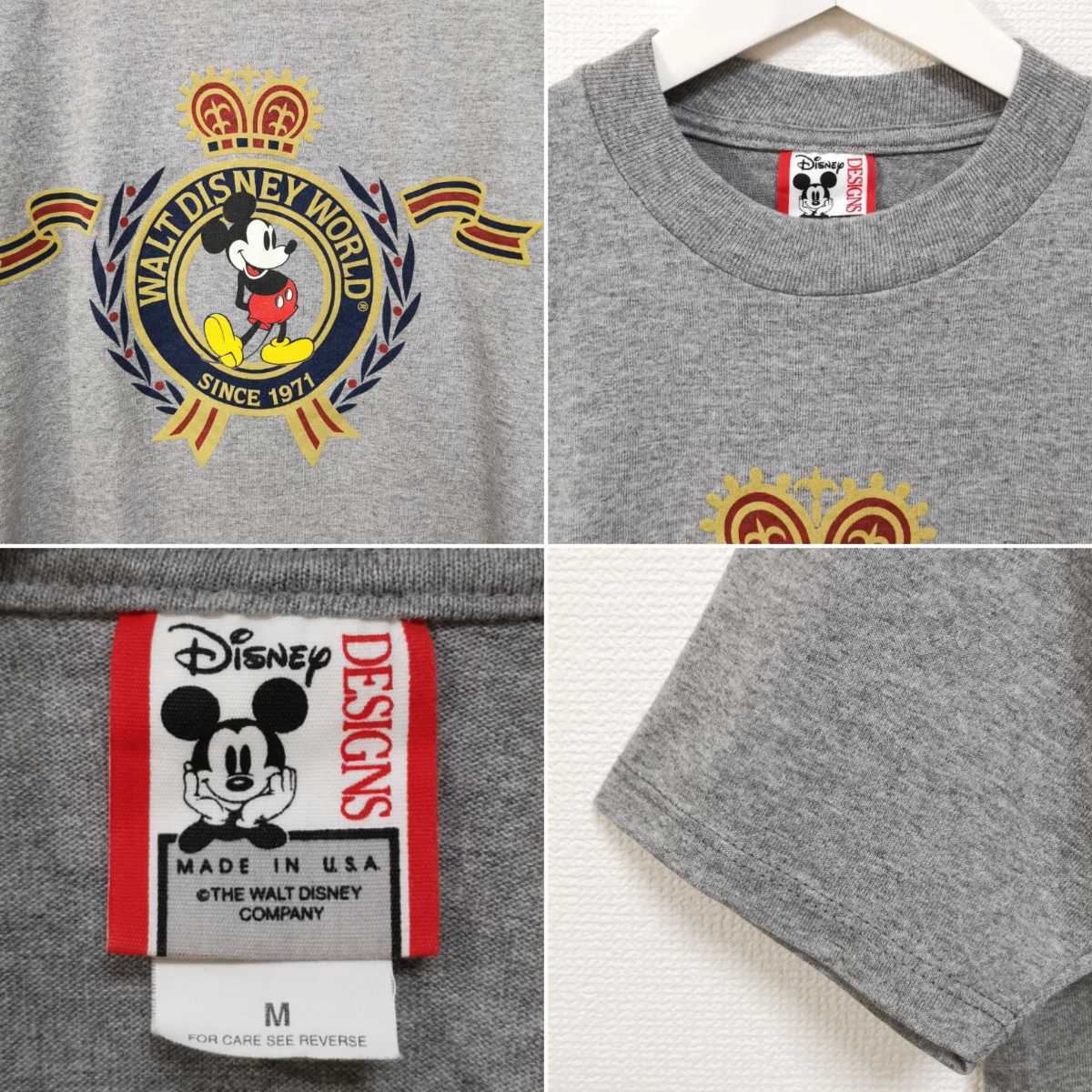 即決 M 90s ミッキーマウス MICKEY Tシャツ WALT DISNEY VINTAGE USA製_画像3