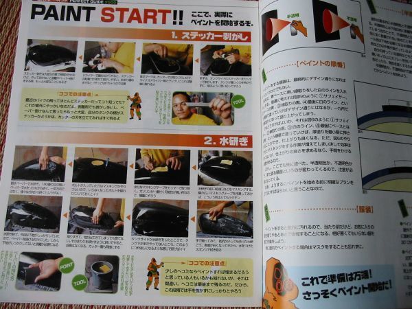 【2000年バイク雑誌切抜】「缶スプレーペイントパーフェクトガイド2000」カスタムバニング2000/8綴じ込みブック　14ページ_画像4