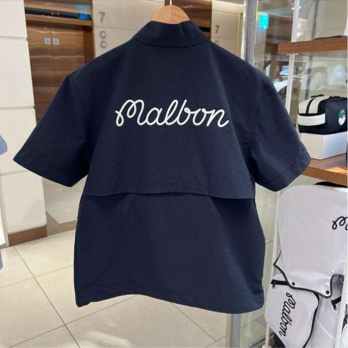 マルボンゴルフ ハーフジップ シャツ ジャケット ショートパンツ 2点セット Malbon マルボンメンズ ハーフジップシャツ ショートパンツ 2点
