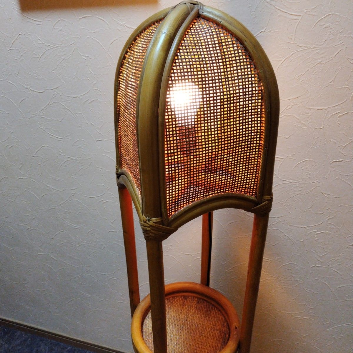 KAZAMA 籐家具 デコレーションスタンド エスニック アジアン ラタン 籐家具 ランプ デコレーションスタンド アジアンテイスト
