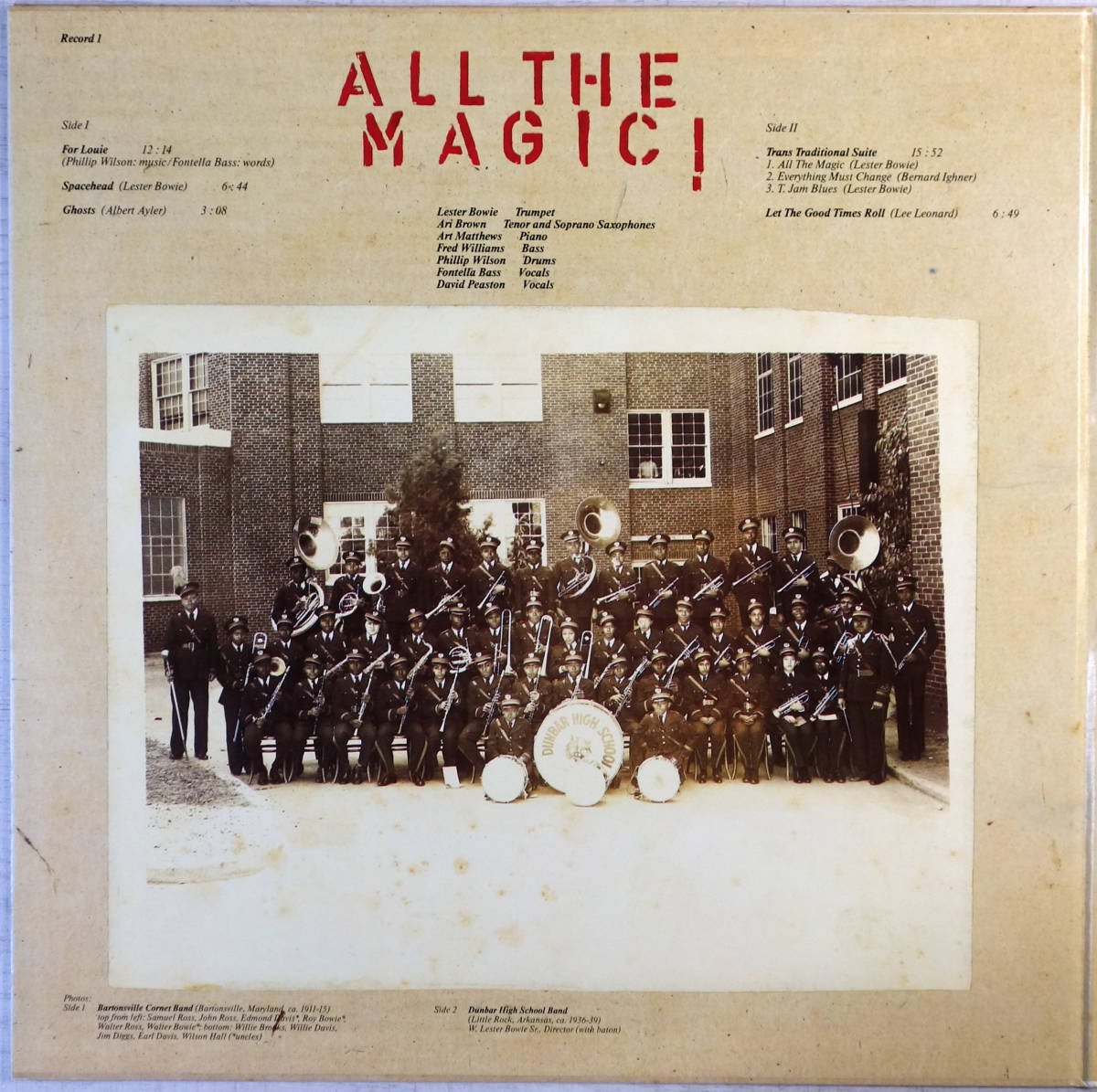 ◆LESTER BOWIE/ALL THE MAGIC (JPN 2LP) -Art Ensemble Of Chicago, ECM_画像2