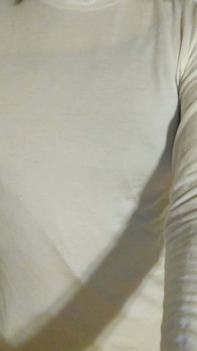 タートルネック長袖Tシャツ オフホワイト シンプルインナー