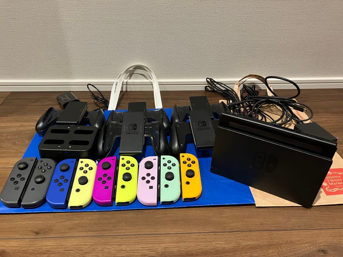 バッテリー強化版 Switch 本体とジョイコンと充電器 良品】Nintendo Switch本体 バッテリー強化版+ジョイコン4セット