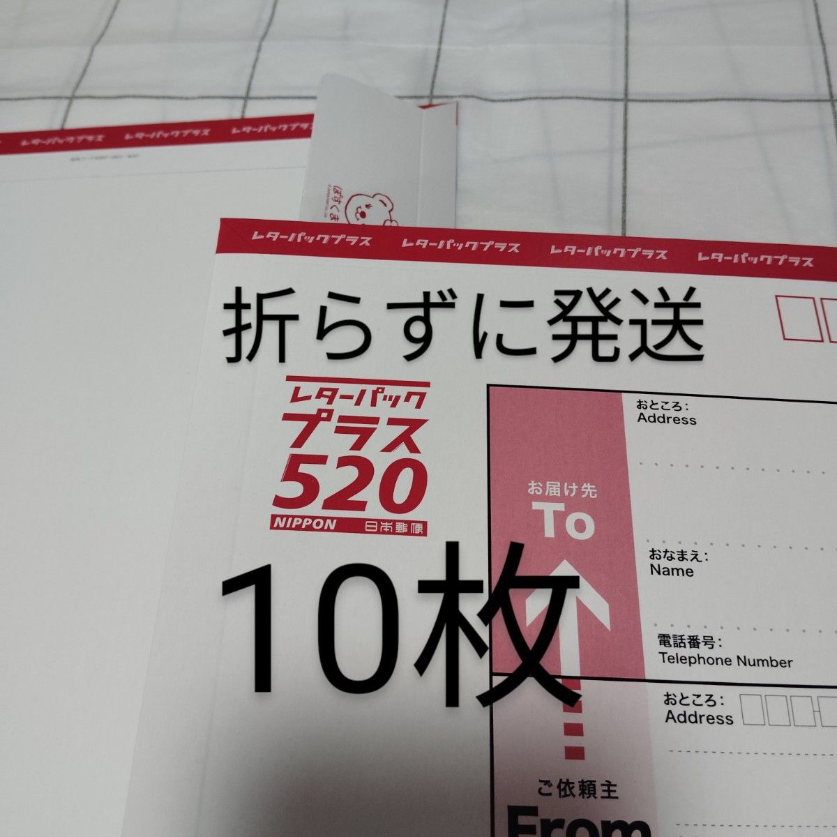 パルプンテ 日本郵便 レターパックプラス520 (52,000円分) 10枚 レターパックプラス 520 日本郵便 封筒 事務用品 梱包材 旧