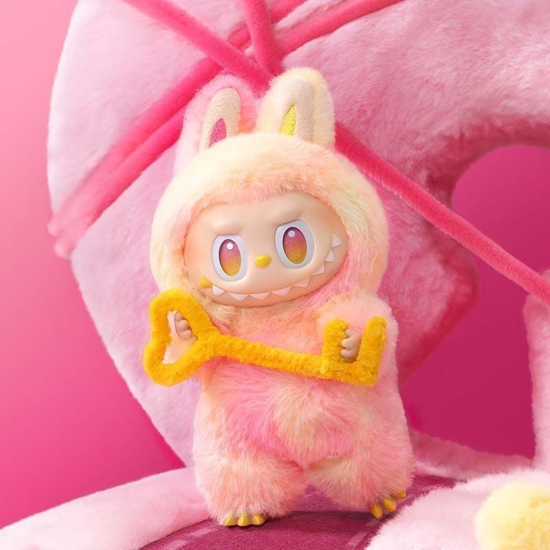 Labubu ラブブ ピンクリボン ふわふわ ぬいぐるみ キーホルダー 高品質Labubu ラブブ ぬいぐるみ LABUBU ぬいぐるみキーホルダー