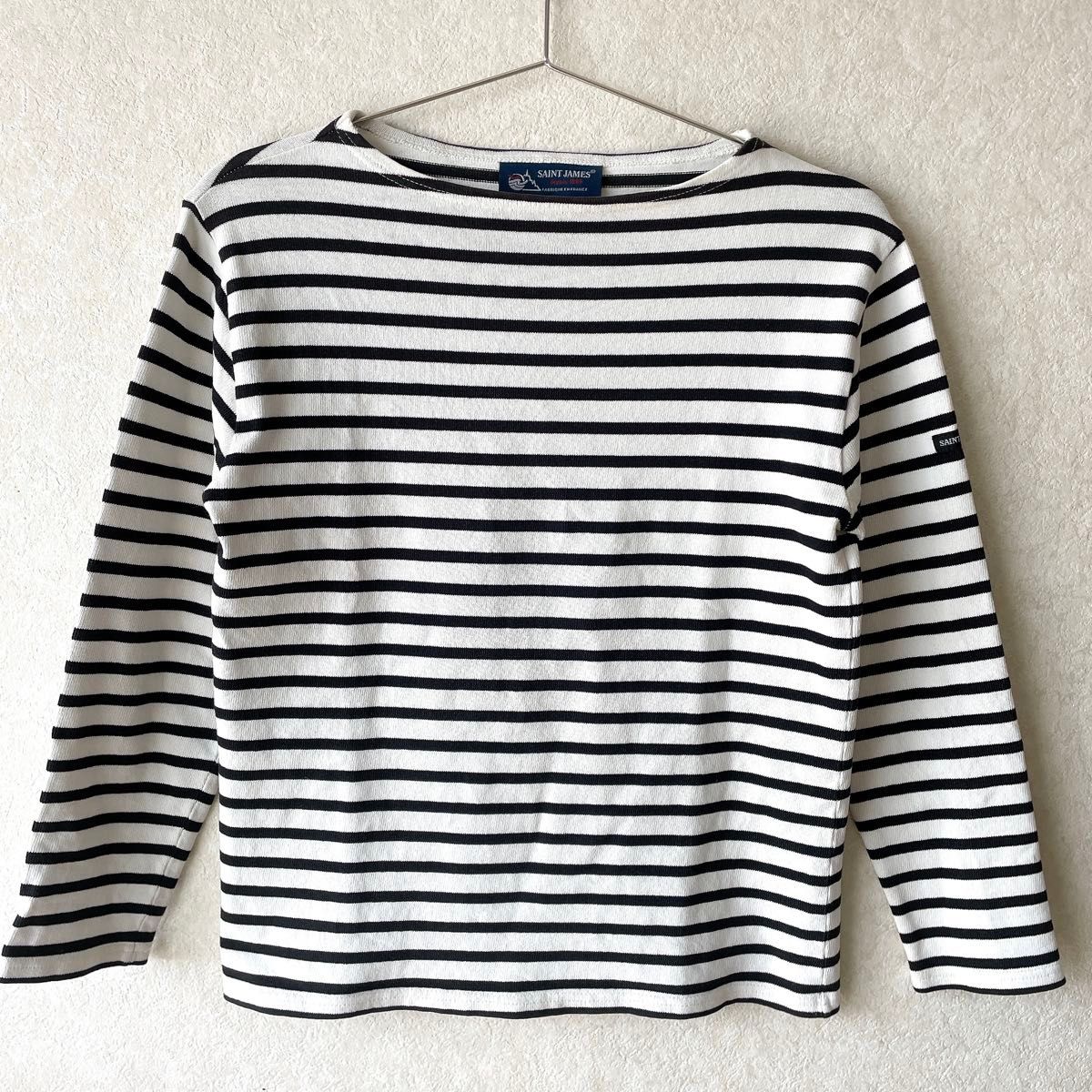 未使用 美品 フランス製 セントジェームス バスクシャツ 黒 白 美品 SAINT JAMES セントジェームス ウェッソン ボーダー バスク