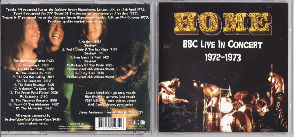 Home (Laurie Wisefield = Ex Wishbone Ash, Cliff Williams = AC/DC) BBC Live In Concert 1972-1973 ＣＤ