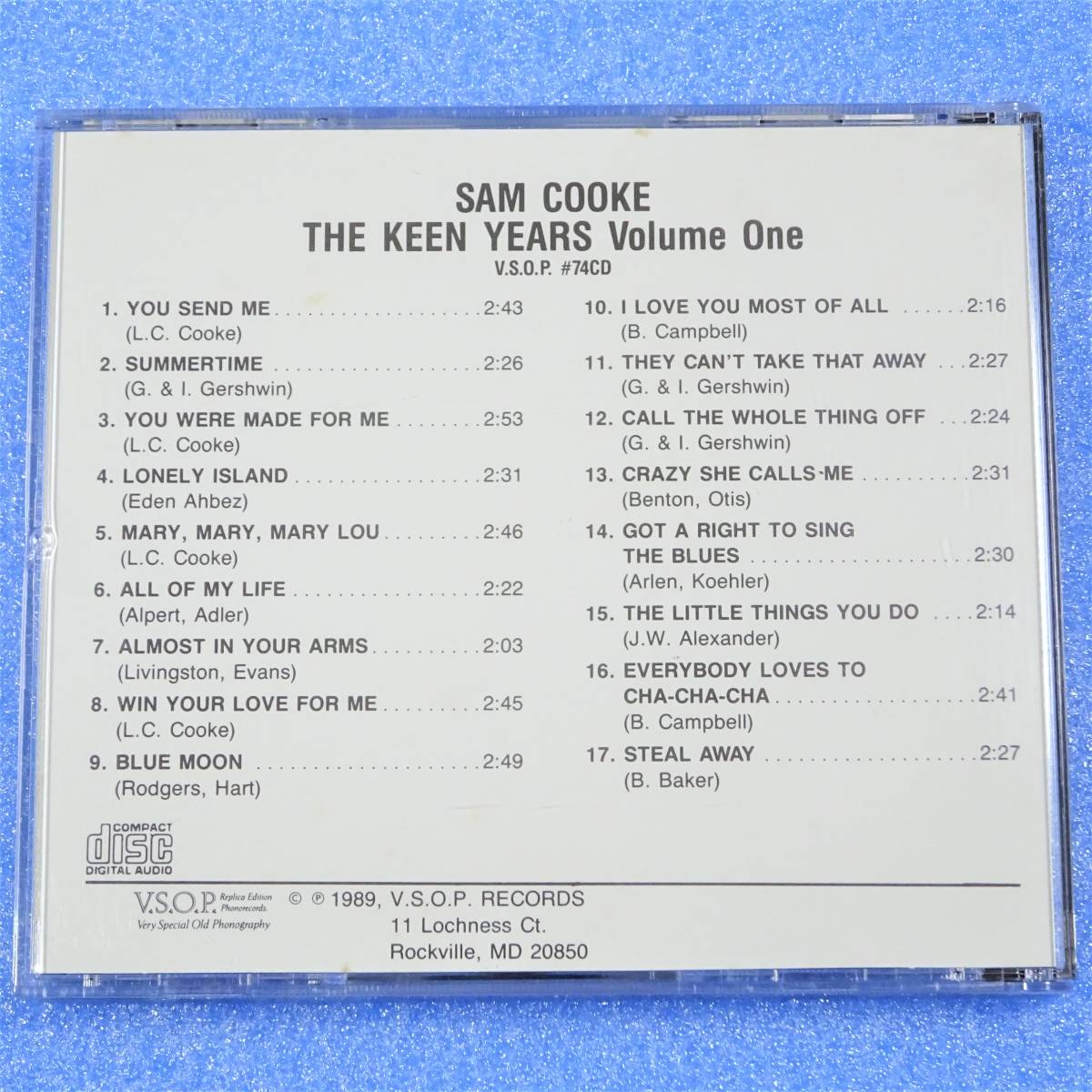 CD　サム・クック　SAM COOKE, BUMPS BLACKWELL ORCHESTRA / THE KEEN YEARS VOLUME ONE　US盤 1989年_画像2