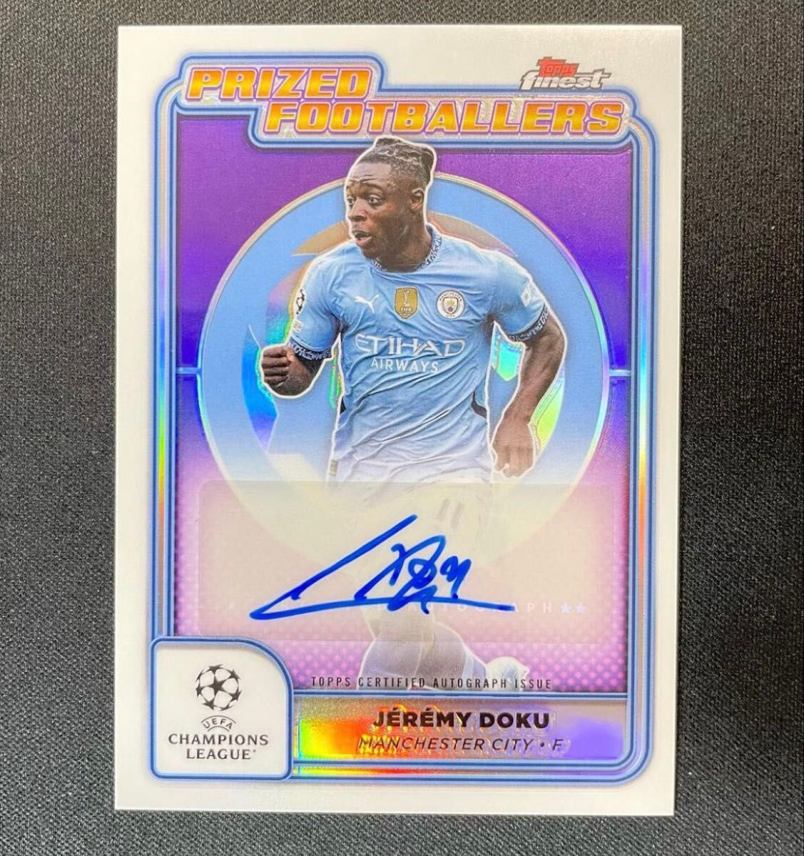 topps finest ムドリク 直筆サイン auto 2024-25 Topps ジェレミー・ドク 直筆サイン マンチェスター