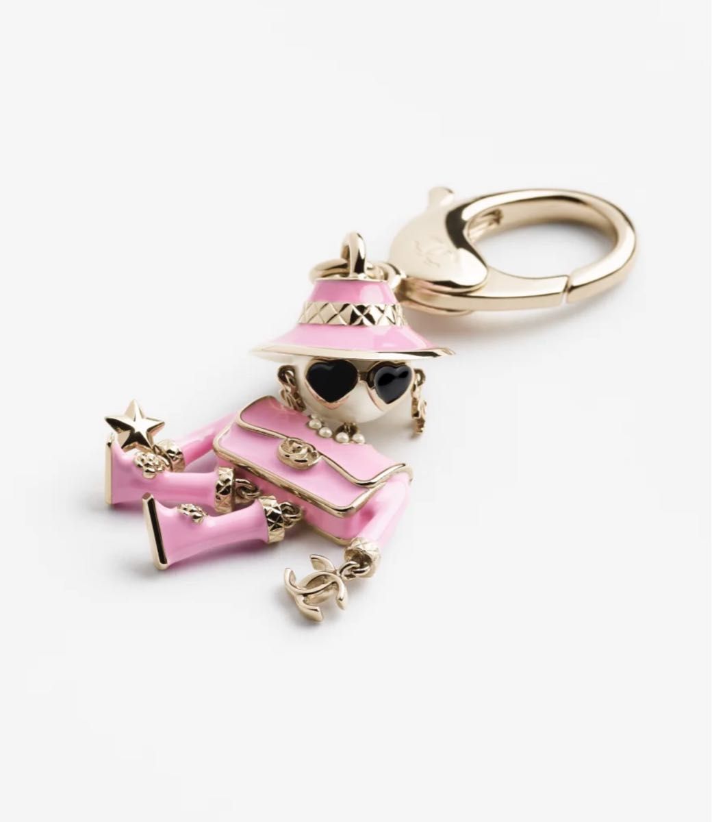 【お花がかわいい♡】CHANEL キーリング 25B 新品未使用 シャネル キーリング ハート 人形 25B 最新作 超希少