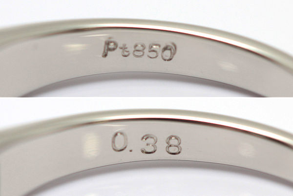 Pt850 ダイヤモンドリング 0.38ct 12号 プラチナ 指輪 13405 | charcas