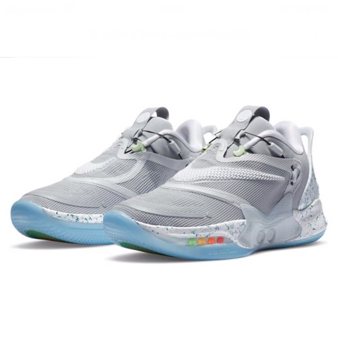 25.5cm NIKE ADAPT BB 2.0 MAG / WOLF GREY/WHITE-LIGHT AQUA / ナイキ アダプト / Back To The Future / ウルフグレー エアマグ_画像1