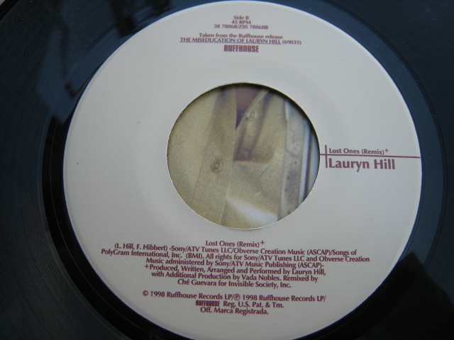 7inch LAURYN HILL / DOO WOP (THAT THING) LOST ONES (REMIX) ローリンヒル 7インチ 38 78868_画像4