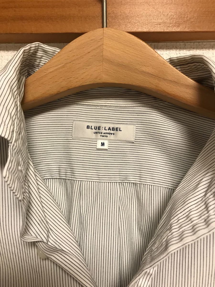 ユナイテッドアローズ　ブルーレーベル　トップス　縦縞　綿　長袖シャツ メンズ