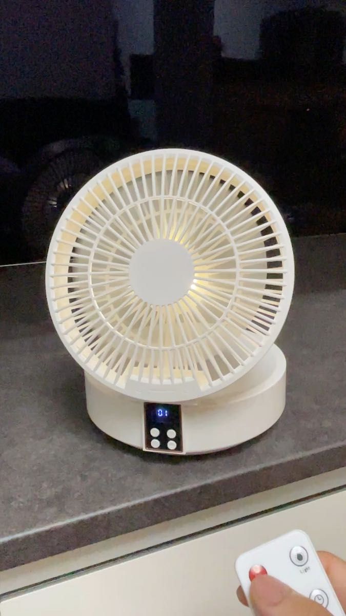 サーキュレーター 扇風機 静音 リモコン付き 左右首振り Type-C充電式 4000mAh大容量