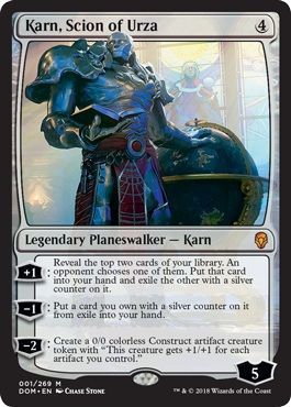 え無 ウルザの後継、カーン 1枚（4枚在庫s 英 良品 DOM）/Karn, Scion of Urza（MTG /ドミナリア/Dominaria/）_画像1