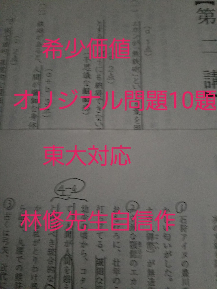 東進東大特進クラス林修先生、東大現代文最強スペシャルセット35題分解説や解法。
