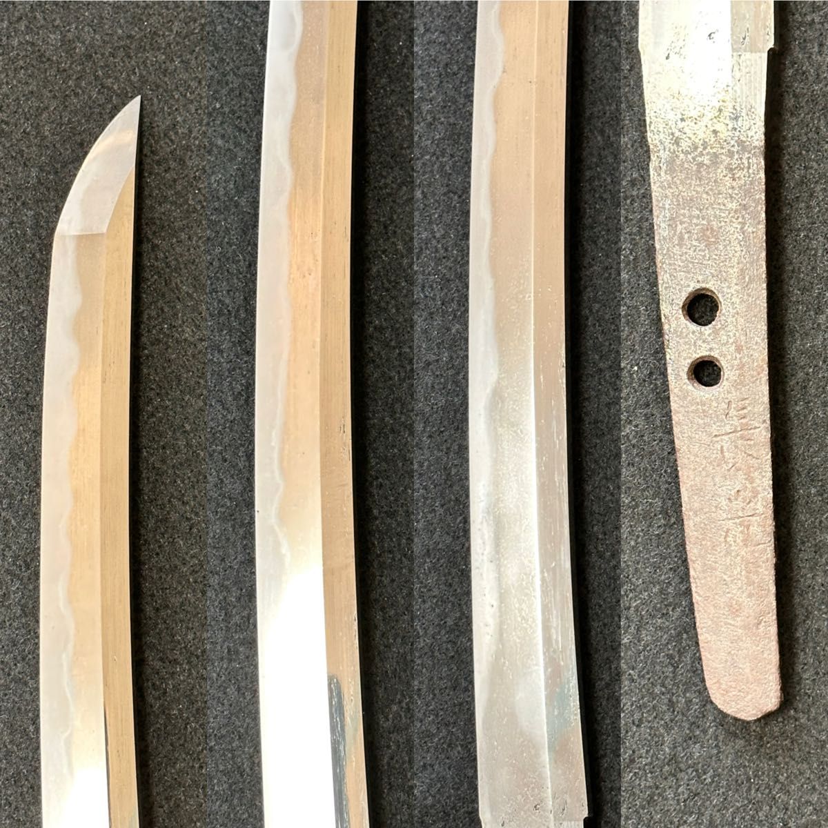 当時物 日本刀 永脇差 真剣 白鞘 刀剣 木刀 全長約80cm 古美術 古美術 日本刀 脇差 銘文 表 【長光】 登録証有り 真剣 刀剣