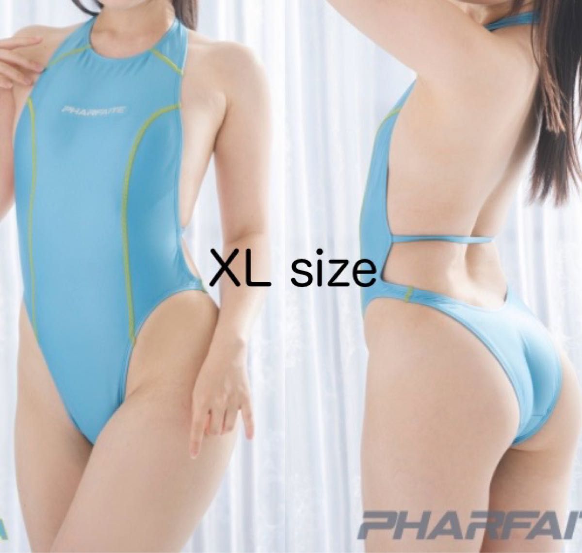 パルフェット WETGROSS ホルターネックレーシングスイムウェア ブルー pharfaite パルフェット WETGROSS ホルターネックレーシング