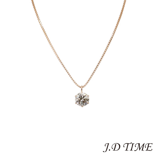 新しいコレクション Ｋ18PG 一粒ダイヤモンドネックレス D0.30ct 新品 JD-JR-1436 特別セーフ