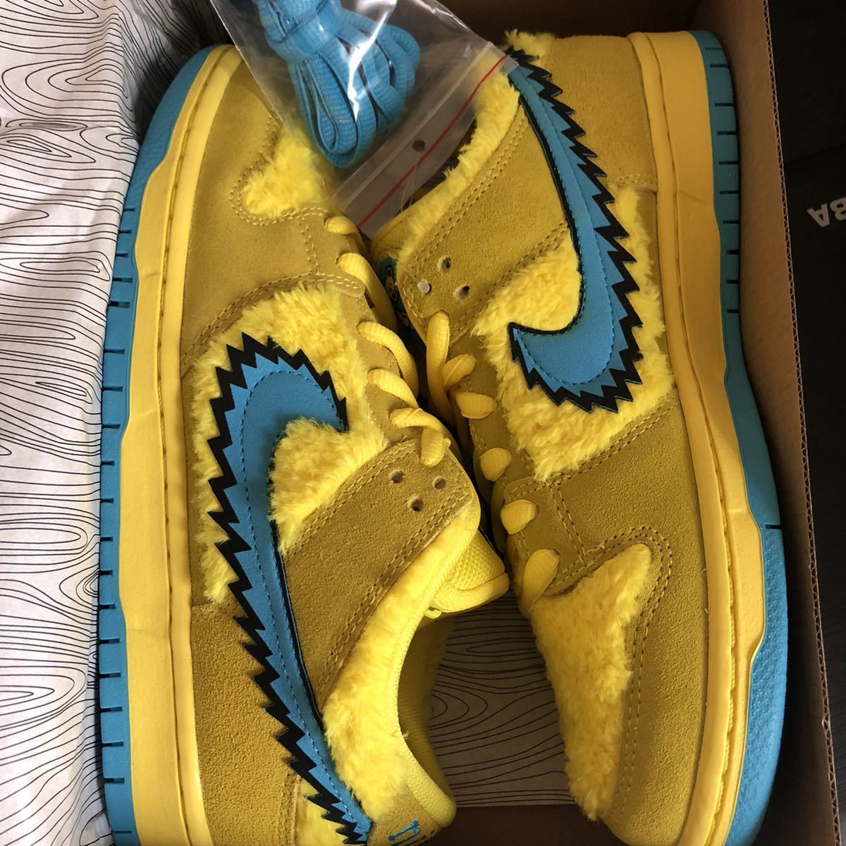 26cm US8 NIKE SB DUNK LOW PRO QS GRATEFUL DEAD CJ5378-700 YELLOW