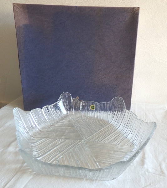 佐々木ガラス 六角形 大皿 盛皿 パーティー皿 長期保管品の画像1