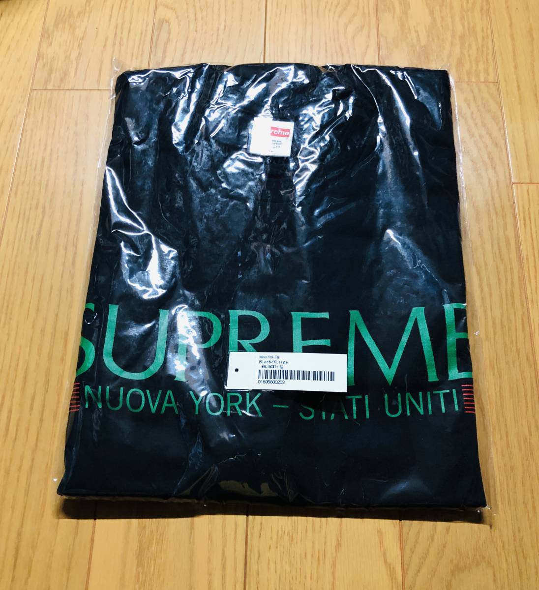 【SIZE:XL 新品・未使用】Supreme Nuova York Tee シュプリーム Tシャツ Black ブラック レアカラー 2020 fw_画像2