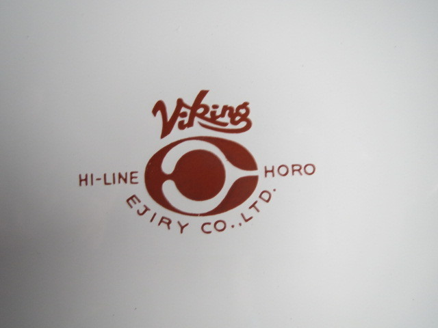 中古、昭和レトロ「ホーロー大皿・Viking HI-LINE HORO EJIRY CO.LTD エジリー」_Viking HI-LINE HORO EJIRY CO.LTD 