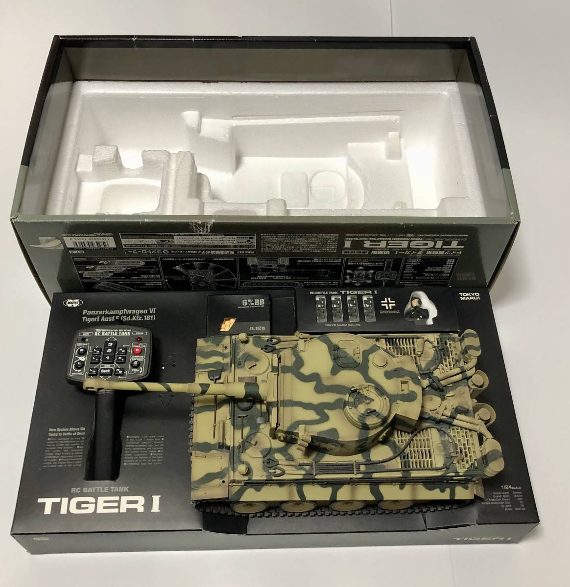  Tokyo Marui RC Battle tanker 1/24 Germany -ply tank Tiger Ⅰ initial model camouflage specification 