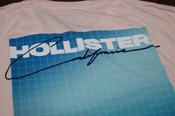 Hollister グラフィック バックプリント Tシャツ 半袖/XL/ピンク/メンズ ホリスター アバクロ カットソー a&f_画像3