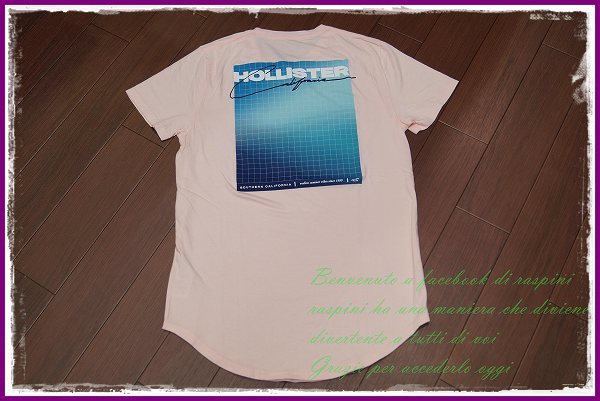 Hollister グラフィック バックプリント Tシャツ 半袖/L/ピンク/メンズ ホリスター アバクロ カットソー a&f_画像2