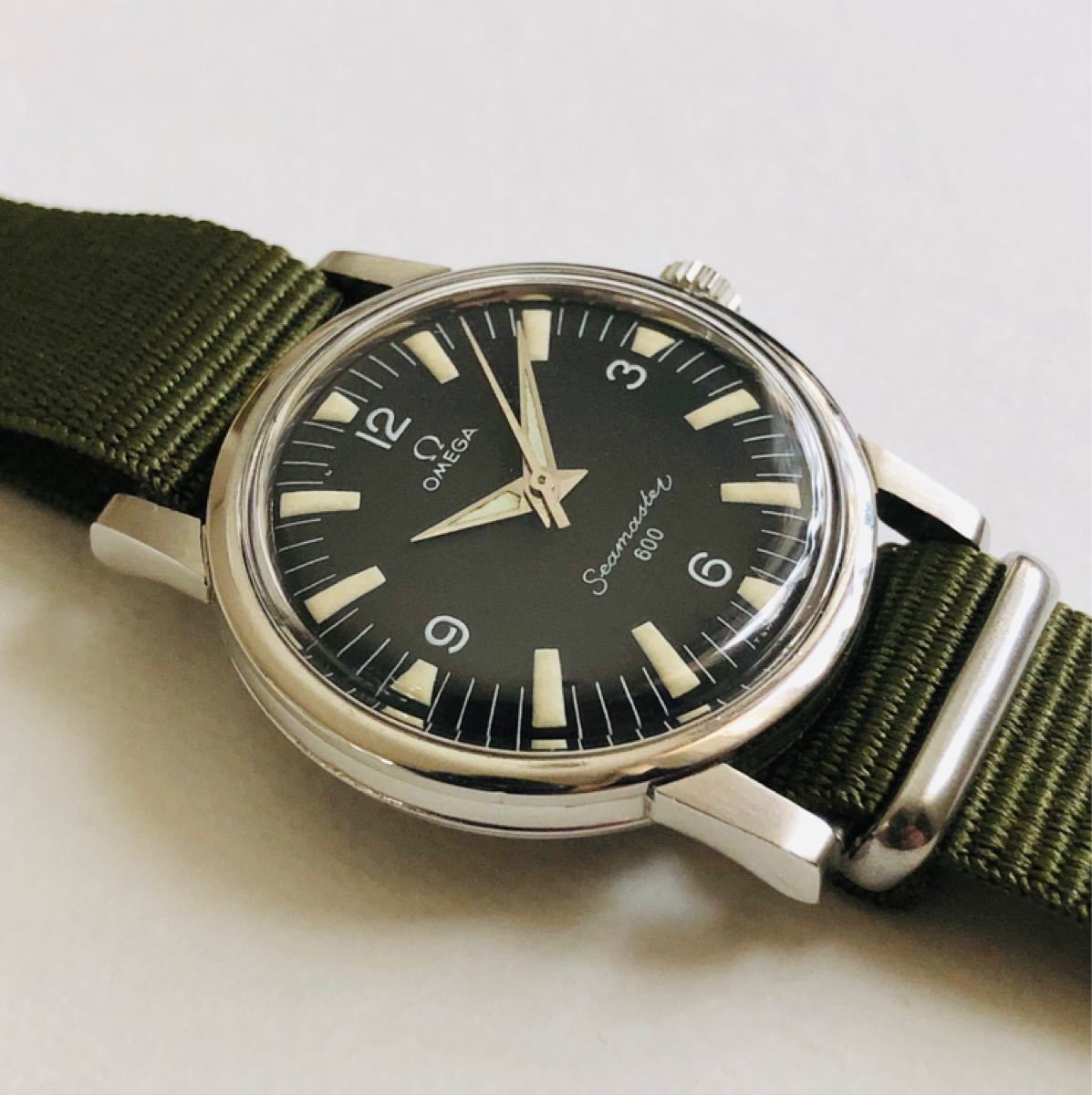 OMEGA オメガ シーマスター 600 Cal 601手巻き 黒文字盤 OH済 OMEGA オメガ シーマスター 600 Cal 601手巻き 黒文字盤 OH済