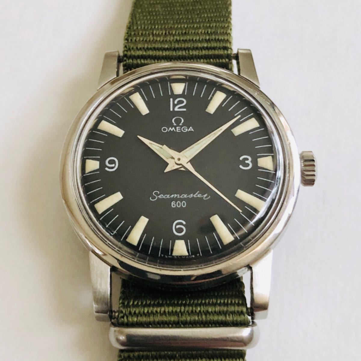 OMEGA オメガ シーマスター 600 Cal 601手巻き 黒文字盤 OH済 OMEGA オメガ シーマスター 600 Cal 601手巻き 黒文字盤 OH済