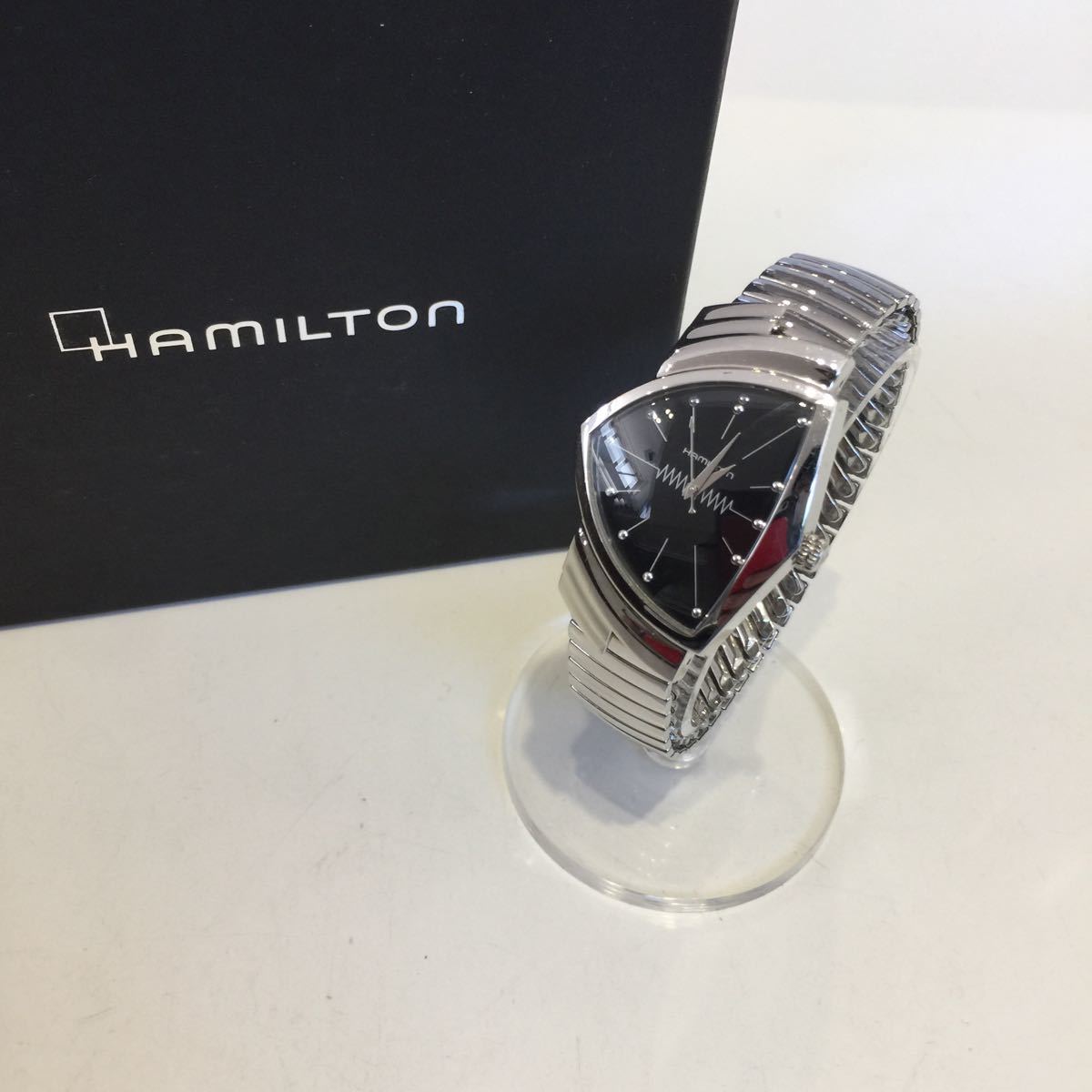 HAMILTON ハミルトン】ベンチュラ H244112 シルバー ジャバラベルト