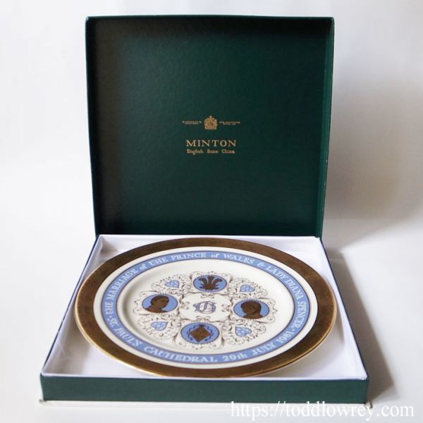 [. beauty .. plate is now what ...] England Minton limitation version Vintage Britain .. Royal wedding Diana .**Charles & Diana 1981*