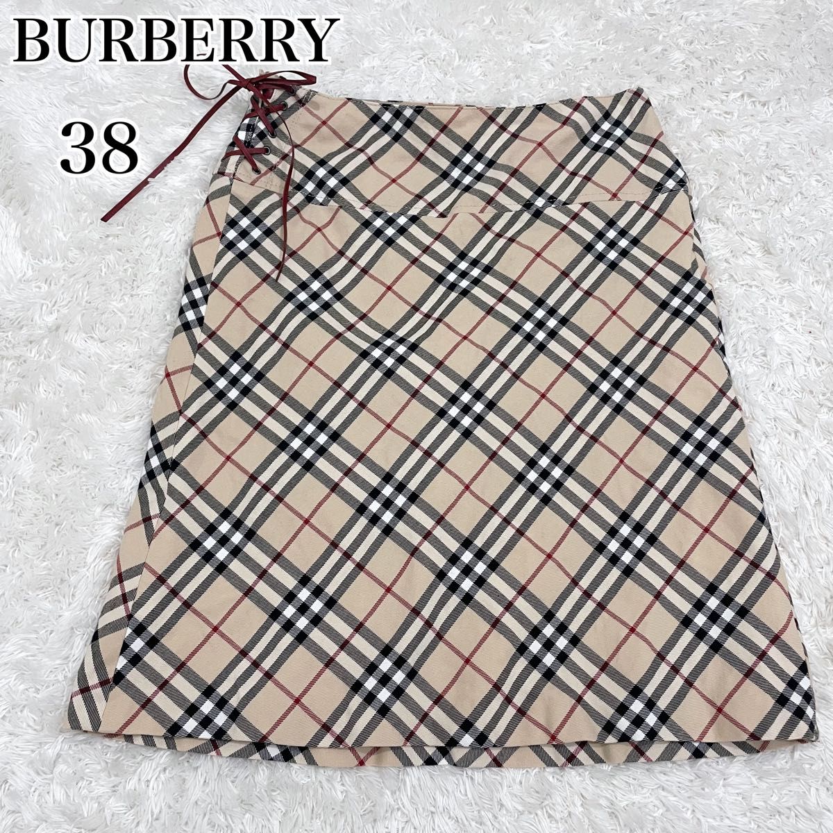 BURBERRY ブルーレーベル チェック柄 38 BURBERRY BLUE LABEL ノバチェック スカート 膝丈 38 バーバリー