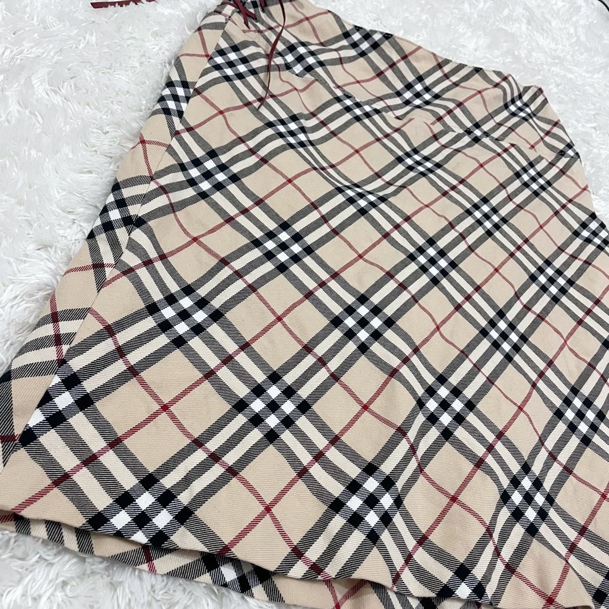 バーバリーブルーレーベル スカート ノバチェック 38 グレー BURBERRY BLUE LABEL ノバチェック スカート 膝丈 38 バーバリー