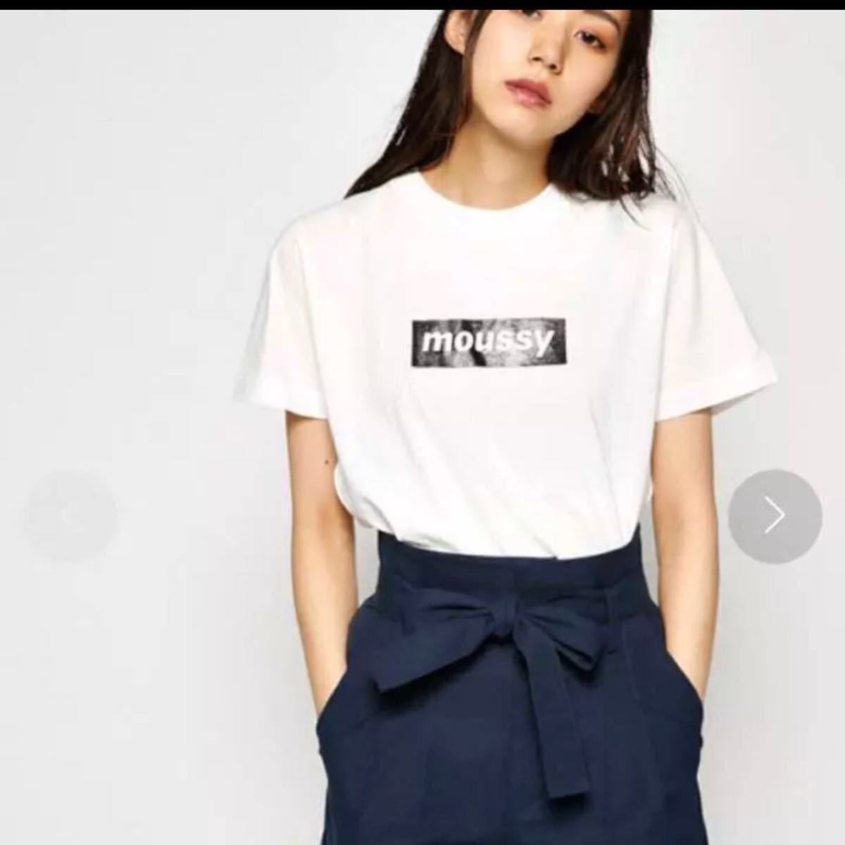 迷彩柄　moussy マウジー ボックス ロゴ Tシャツ　完売モデルv